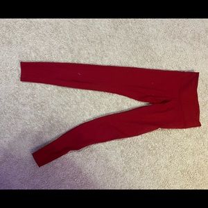 NEW red lululemon wunder under leggings